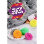 TransForMacion 48+8 ADET Ave Teflon ve Hassas Bulaşık Çizmez Bulaşık Örgü Pedi - 2