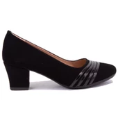 Dagoster DZA07-7268664 Siyah Süet Klasik Topuklu Kadın Ayakkabı - 2