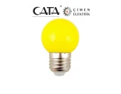 10 ADET CATA CT 4071 1W Led Gece Ampul Sarı - 1