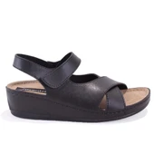 Dagoster DZA37-1810 Siyah Günlük Ortopedik Kadın Sandalet - 2