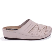 Dagoster DZA37-1803 Bej Günlük Ortopedik Burun Kapalı Kadın Terlik - 2