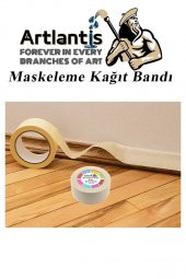 Maskeleme Bandı Kağıt Bant 38 mm 25 Metre 3 Adet Boya Bantı Maskeleme Kağıt Bant Duvar Yağlı Boya Badana - 4