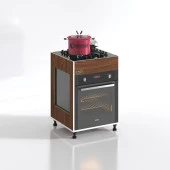 Kenzlife ankastre modülü kabini haya busa3 cvz 85*60*56 fırın ocak dolabı ayarlı ayaklı üstten thumbnail 2