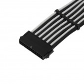 Silverstone 24Pin Anakart Güç Kaynağı Güç Kablosu 30cm (Siyah-Beyaz) (SST-PP07E-MBBW) - 3