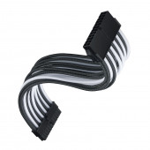 Silverstone 24Pin Anakart Güç Kaynağı Güç Kablosu 30cm (Siyah-Beyaz) (SST-PP07E-MBBW) - 4