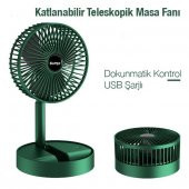 Coofbe 3 Modlu Dokunmatik Oynar Başlıklı Taşınabilir Şarjlı Masaüstü Vantilatör Fan Ev Ofis Masaüstü Fan - 2