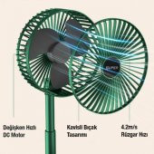 Coofbe 3 Modlu Dokunmatik Oynar Başlıklı Taşınabilir Şarjlı Masaüstü Vantilatör Fan Ev Ofis Masaüstü Fan - 7