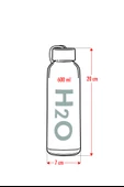 H2o Borosilikat Cam Matara Bambu Vakum Kapaklı Su Şişesi Suluk (Kumaş Kılıf Hediyeli) 600 ML - 5