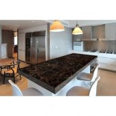 Zhlhome Mermer Desenli 5mt x 60 cm Masa Tezgah Mutfak Su Geçirmez Yapışkanlı Folyo Sticker Kahverenk - 3