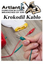 Krokodil Kablo 52 cm 10 lu 1 Paket Timsah Ağızlı İki Tarafı Kıskaçlı Kablo Elektrik Deney Kablosu Klipsli - 6