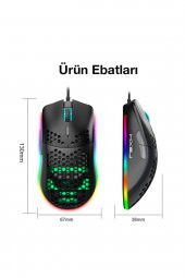 J900 Usb Kablolu Rgb Dpi Oyuncu Mouse Gaming Mouse - 6