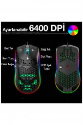 J900 Usb Kablolu Rgb Dpi Oyuncu Mouse Gaming Mouse - 8