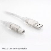 S-Link Usb2.0 1.5M Şeffaf Yazıcı Kablosu - 2