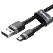 Baseus Cafule Mikro Usb 1 Metre 2.4A Hızlı Şarj Halat Usb Kablo - 1