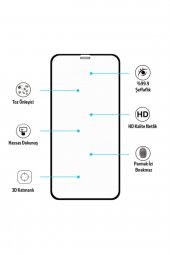 Best Iphone 12 Pro Max 6.7 9h 3d Tempered Full Cam Ekran Koruyucu Siyah - 6