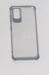 Sepetegelsin Samsung Galaxy A51 Kenarları Renkli Şeffaf Kılıf - Siyah - 1