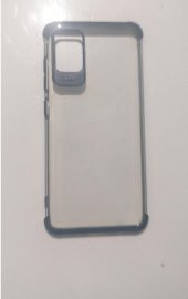 Sepetegelsin Samsung Galaxy A51 Kenarları Renkli Şeffaf Kılıf - Siyah - 2