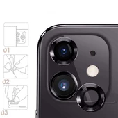 Apple iPhone 12 3D Metal Çerçeveli Kamera Lens Koruyucu - 8