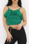 ZhlButik Yaka Fırfırlı Bluz Atlet - 6