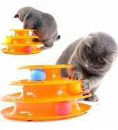 Sepetegelsin Toplu Yuvarlak 3 Katlı Kedi Oyuncağı - 3