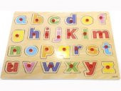Sepetegelsin Ahşap Çocuk Gelişimi Neşeli Harfler Puzzle Yapboz - 1