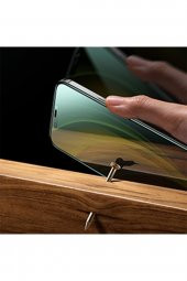 Ally Iphone 12 Pro Max Anti -blue Green Light Göz Korumalı Tempered Full Ekran Koruyucu Siyah - 7