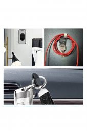 Ally Mıknatıslı Suction Hook 3 Parça Araç ev Kablo Tutucu Toparlayıcı - Siyah - 5