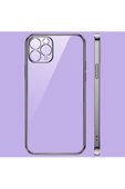 Iphone 12 Pro 6.1 Uyumlu  Metal Görünümlü Darbeye Dayanıklı Silikon Kılıf - 5