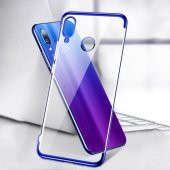 Sepetegelsin Samsung M20 Renkli köşeli Şeffaf Arka Kapak Lazer Kılıf Lacivert - 3