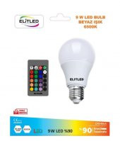 Elitled Renk Değiştiren - LED Ampul - 9W Rgb - Uzaktan Kumandalı LED Ampul - 2