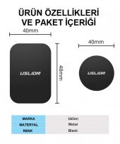 Uslion Cep Telefonu Tutucuları İçin 2 Li Metal Plaka Seti - 4