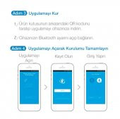 Ezere Body Composition Scale Yağ Ölçer Fonksiyonlu Akıllı Bluetooth Tartı Baskül Ez-35094 - 6