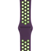 Apple Watch 38-40mm Silikon Kayış - Mor/Yeşil thumbnail 1
