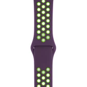 Apple Watch 38-40mm Silikon Kayış - Mor/Yeşil thumbnail 2