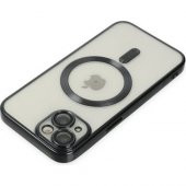 Ally iPhone 14 Plus 6.7inç Renkli Kenar Lazer Çerçeveli Magsafe Uyumlu Silikon Kılıf - 3