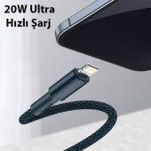 Baseus High Density Braided 20W Type-C To iPhone Lightning Hızlı Şarj ve Data Kablosu 1m - 2