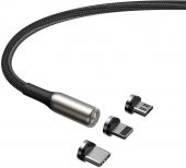 Baseus Zinc Magnetic Kablo Mıknatıslı 3in1 2A 1Metre thumbnail 3