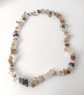 Kolye Kırık Doğal Taş Kolye Gerdanlık Çakra Enerji Takı Aksesuar - 2