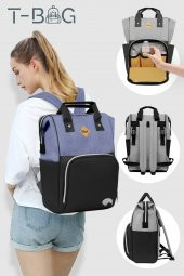 Kiwi T-Bag Anne Bebek Sırt Bakım Çantası Mavi - 2