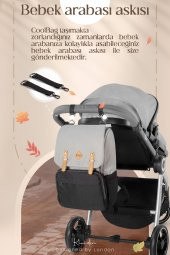Kiwi CoolBag Anne Bebek Sırt Bakım Çantası Gri Somon - 4