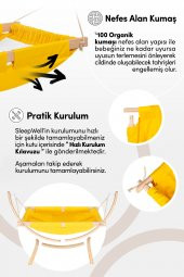 Kiwi Sleepwell Doğal Ahşap Platformlu Sallanır Bebek Hamağı Mavi - 4