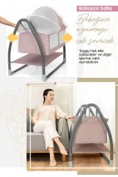 Kiwi Toggy Sallanabilir Metal Platformlu Anne Yanı Portatif Beşik Siyah - 3