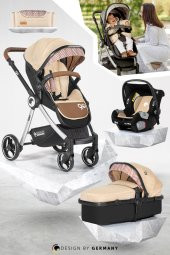 KİWİ GO TRAVEL SİSTEM BEBEK ARABASI LATTE - 1
