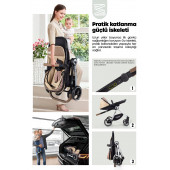 KİWİ GO TRAVEL SİSTEM BEBEK ARABASI KIRMIZI - 3