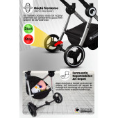 KİWİ GO TRAVEL SİSTEM BEBEK ARABASI KIRMIZI - 7