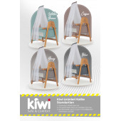 Kiwi Woody Sallanabilir Doğal Ahşap Anne Yanı Portatif Beşik Mavi - 9