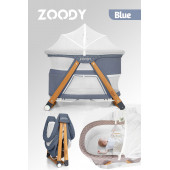 Kiwi Zoody 3 in 1 Bebek Beşiği, Oyun Parkı ve Park Yatak Mavi - 1