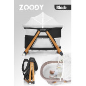 Kiwi Zoody 3 in 1 Bebek Beşiği, Oyun Parkı ve Park Yatak Siyah - 1