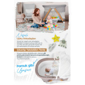 Kiwi Zoody 3 in 1 Bebek Beşiği, Oyun Parkı ve Park Yatak Latte - 8