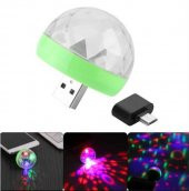 4w Usb Müzik Ritimli Ledli Sihirli Disko Topu Mikro Usb Otg Adaptörü Hediye - 1